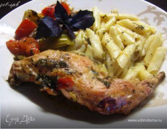 Кролик в белом вине с овощами Кролик в белом вине с овощами