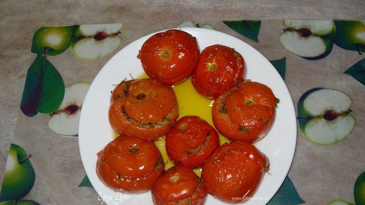 фаршированные помидоры на скорую руку