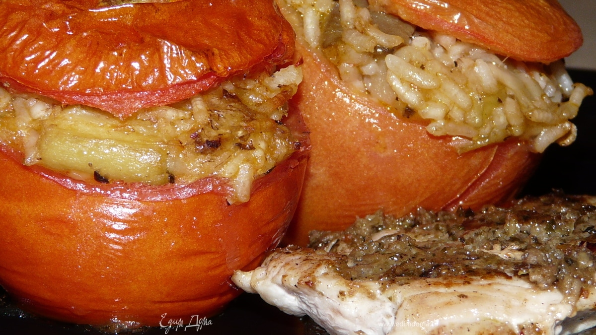 Фаршированые помидоры по-гречески