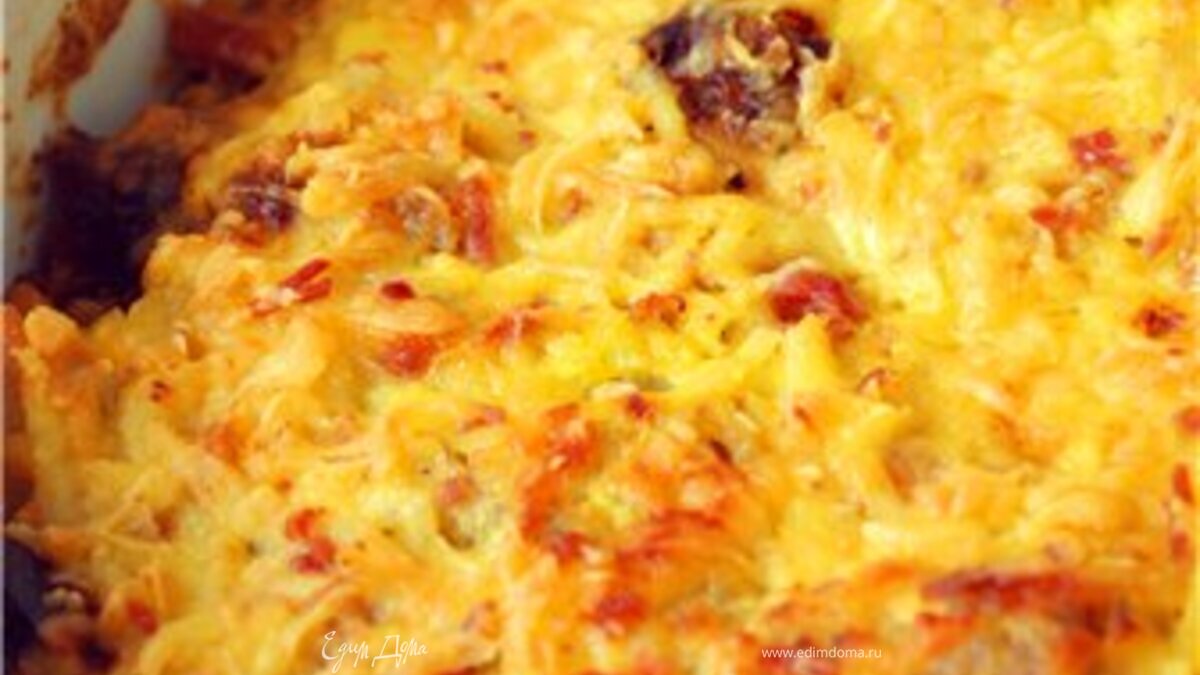 Запеканка из цветной капусты под сливочно-банановым соусом