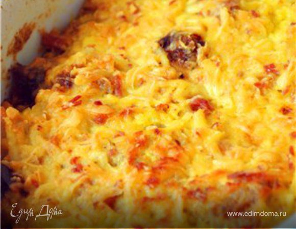 Запеканка из цветной капусты под сливочно-банановым соусом