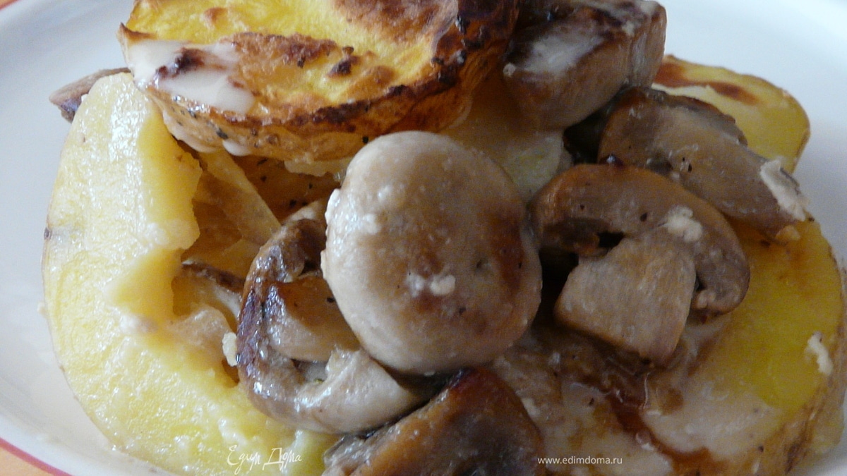 Картофельно-грибной гратен