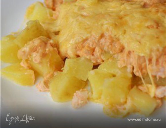 Картофельная запеканка с креветками Картофельная запеканка с креветками