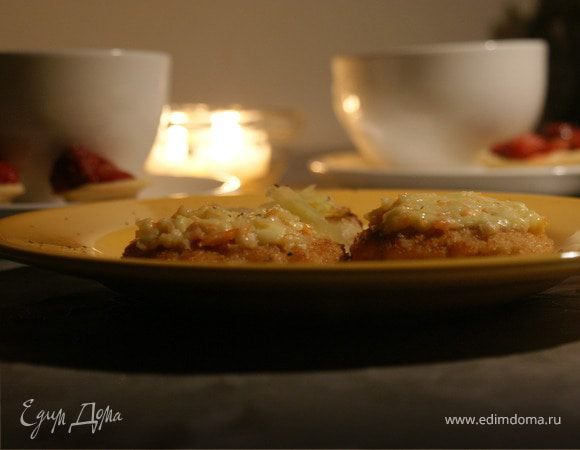 Куриные котлетки с крабовым муссом