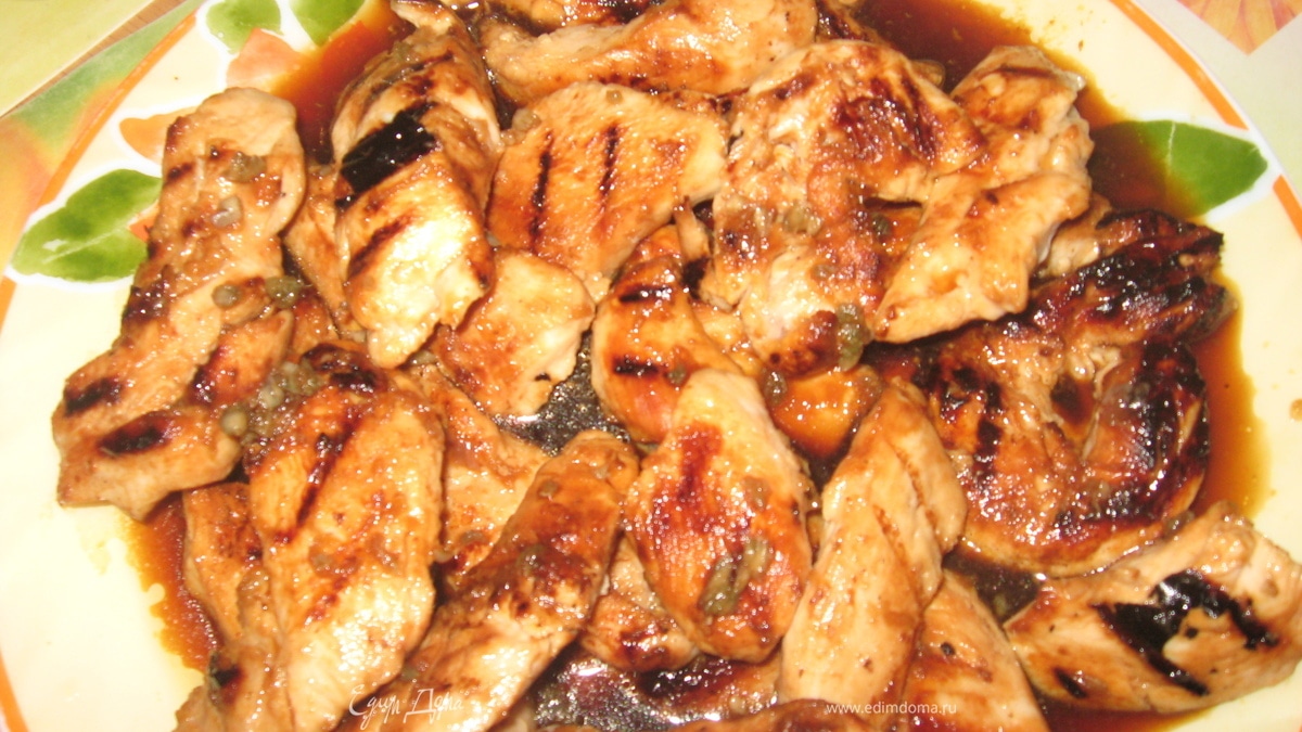 Куриная грудка под соусом терияки