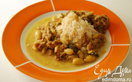 Рецепт Курица с миндалем по-мароккански.