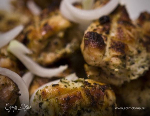 Шашлык из куриных рулетиков