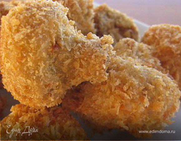 Хрустящие шампиньоны в чесночном соусе Хрустящие шампиньоны в чесночном соусе