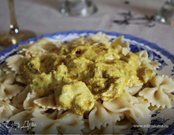 «Бантики» в сливочном соусе