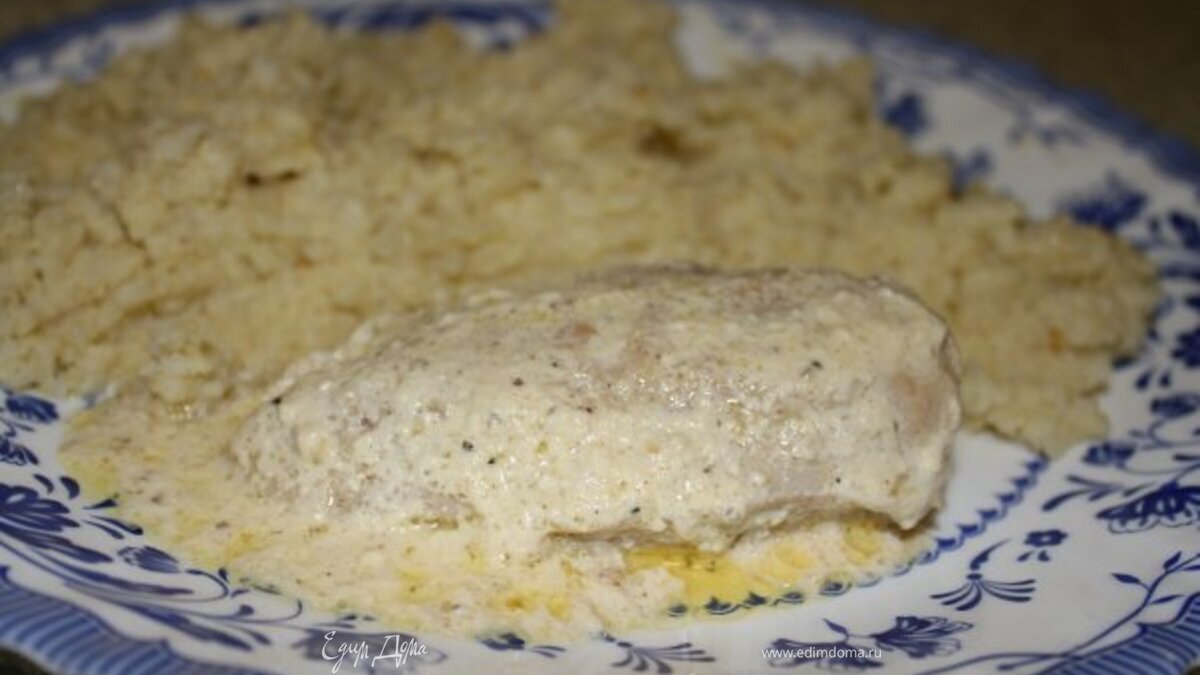 Куриные грудки со сливками и белым вином