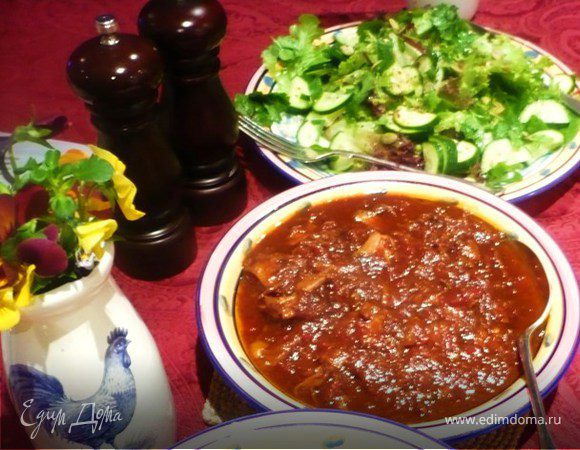 Мясо в BBQ соусе 