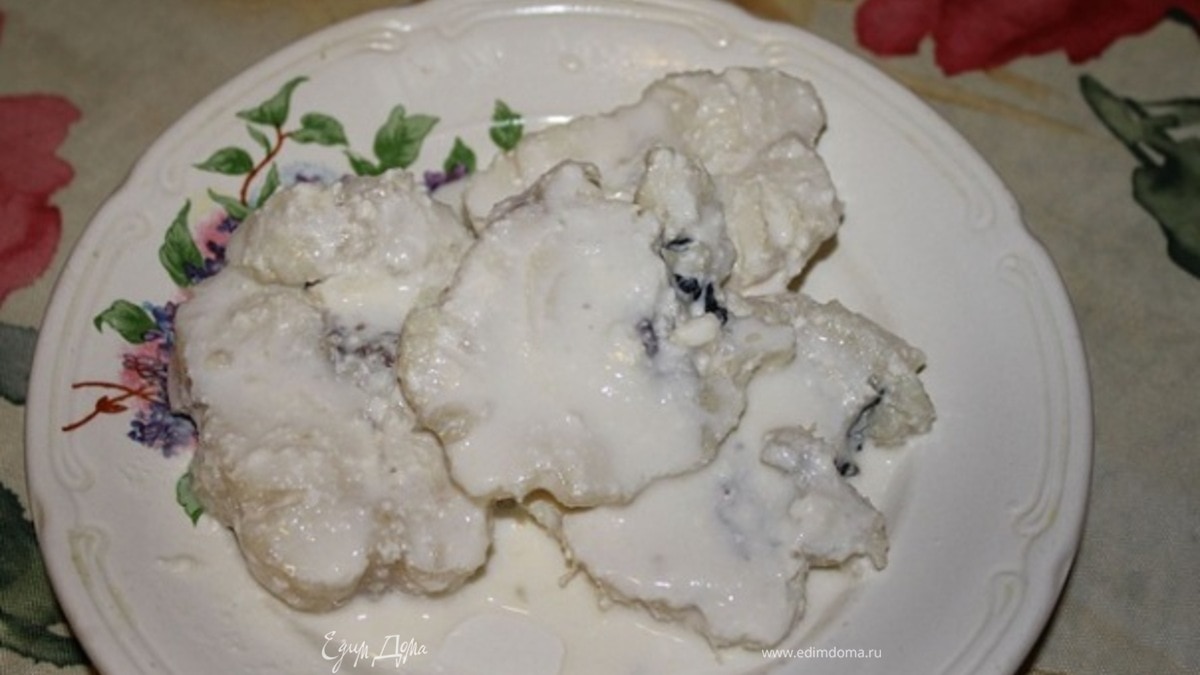 Треска в сметане