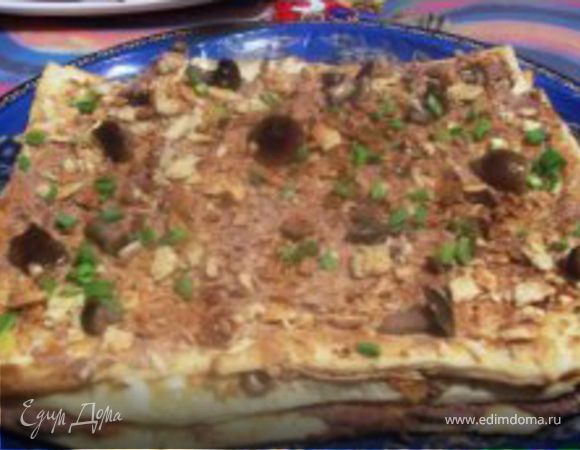 Закусочный торт из слоеного теста Закусочный торт из слоеного теста