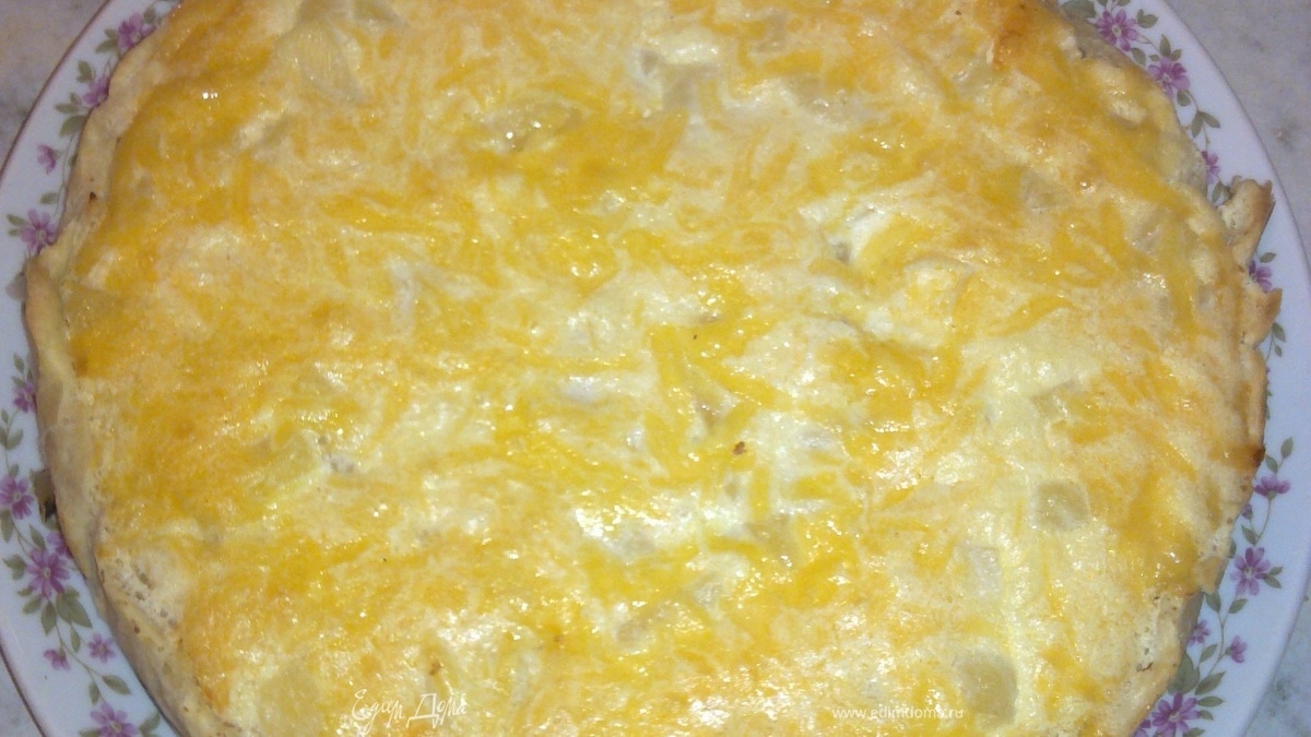 Пирог с курочкой и ананасами