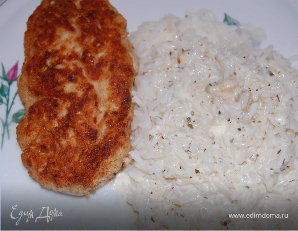 Котлеты из индейки "воздушные "со сливочным рисом