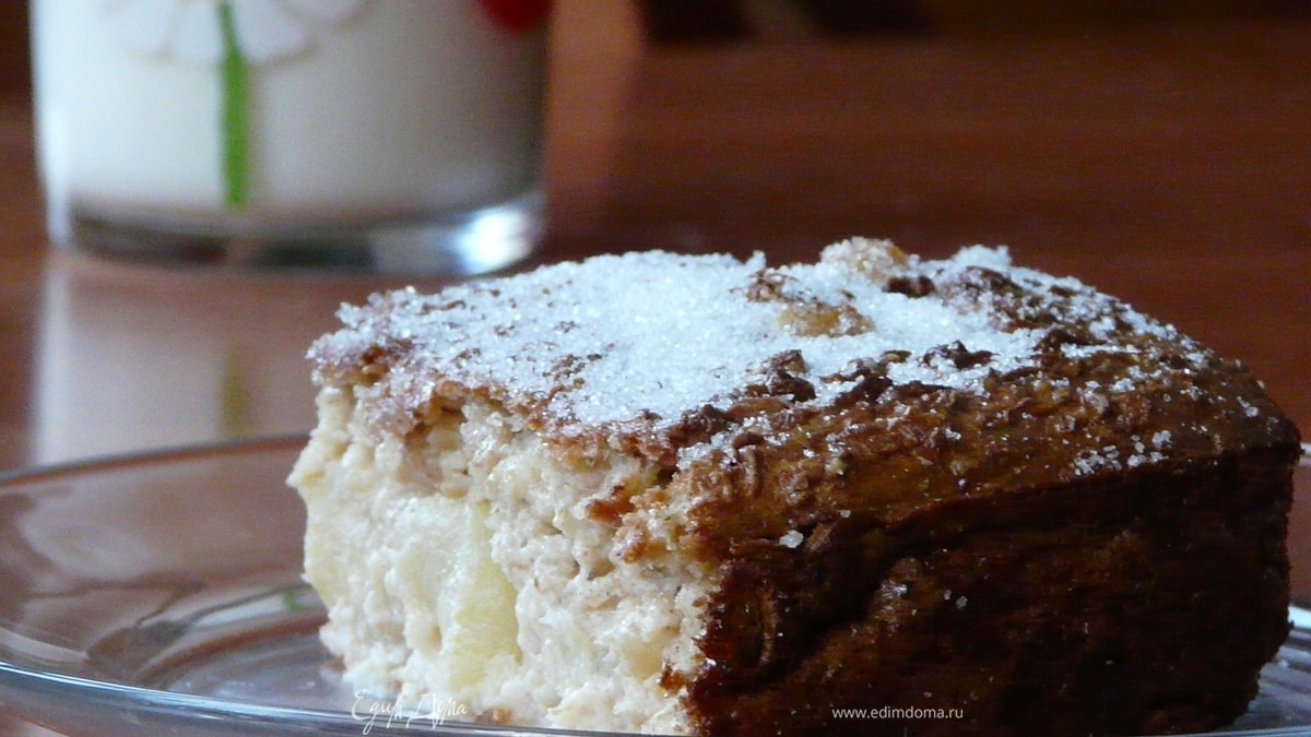 Овсяная запеканка с яблоками