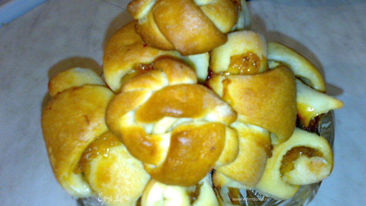 Рогалики с яблочным повидлом