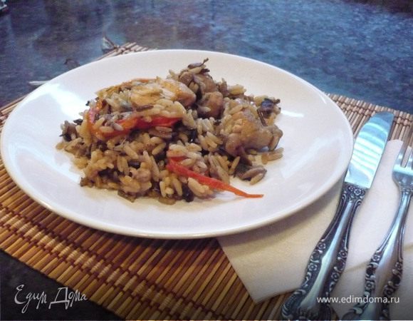 Курица "Пестрая" с рисом Курица "Пестрая" с рисом