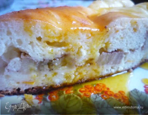 Творожная запеканка с фруктами и рисовой мукой