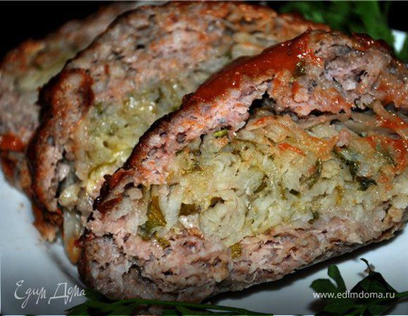 Мясной рулет с картофельной начинкой