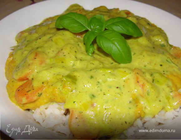 Овощи в сливочном соусе карри