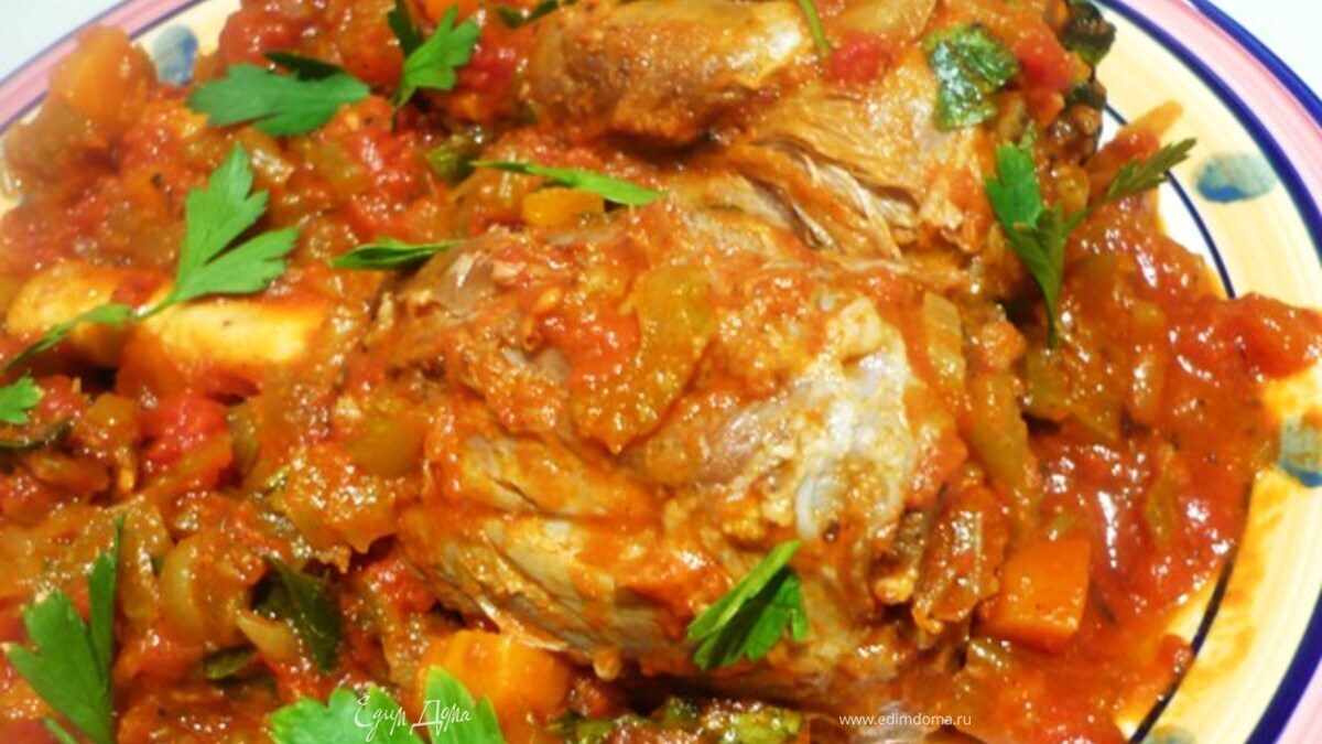 Баранья голень со всяким-разным...