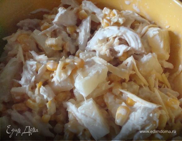 Салатик куриный с ананасом Салатик куриный с ананасом