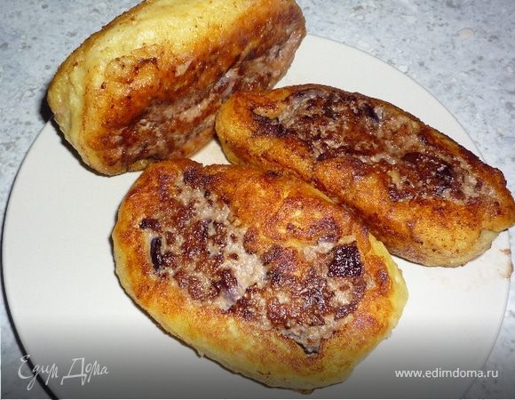 Картофельный рулет с мясом