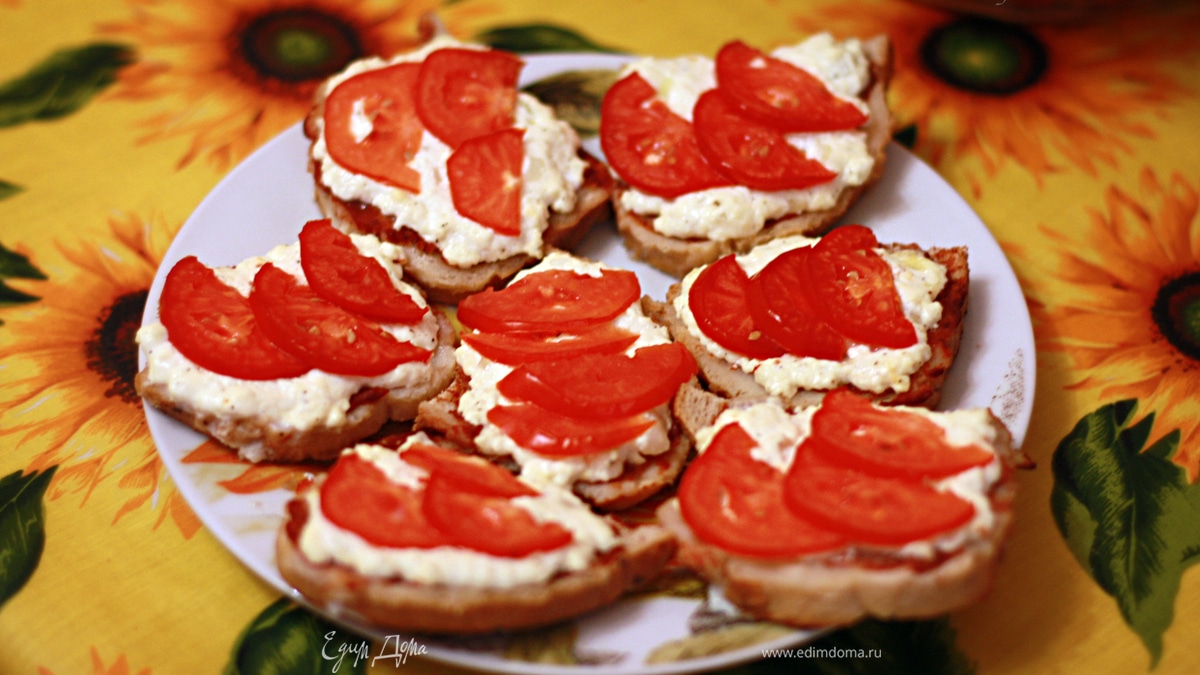 Горячие бутерброды с творогом