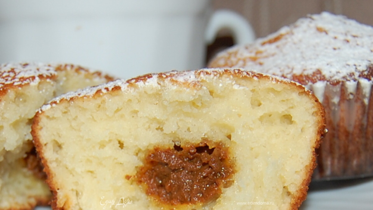 Творожные кексики с начинкой