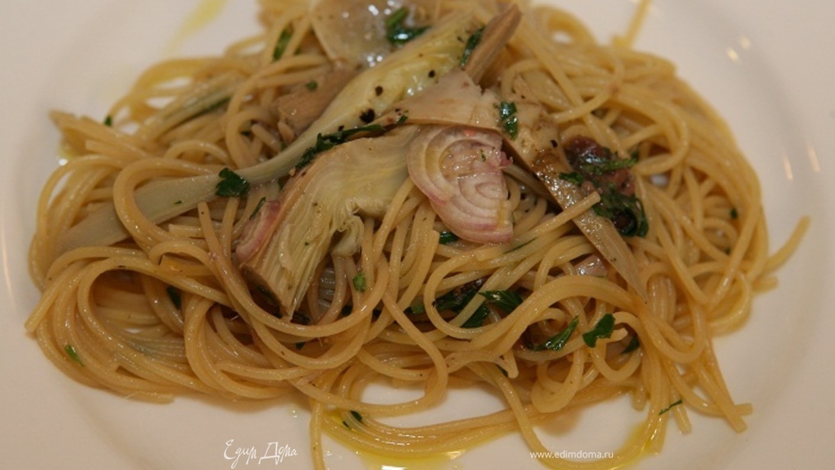 Макароны с артишоками