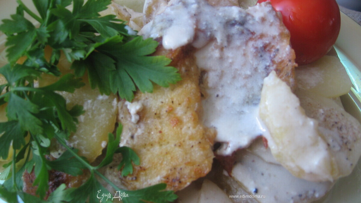 Гратен из картофеля с рыбой