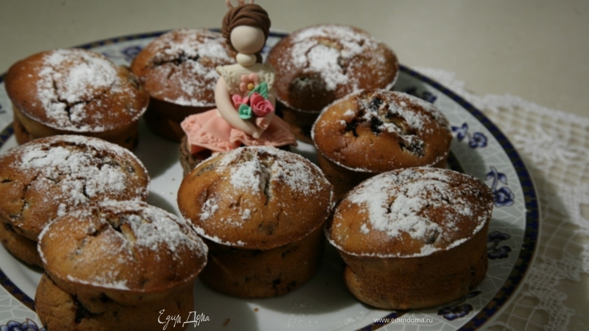 Ванильные кексы с ежевикой