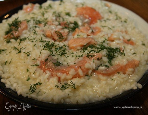 Ризотто с семгой