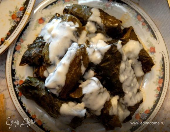 Долма с виноградными листиками