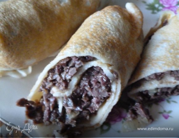 Блинчики к рождеству с начинкой из сердца и легких