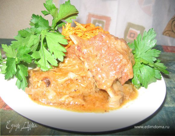 Телячьи ребрышки в абрикосовой глазури