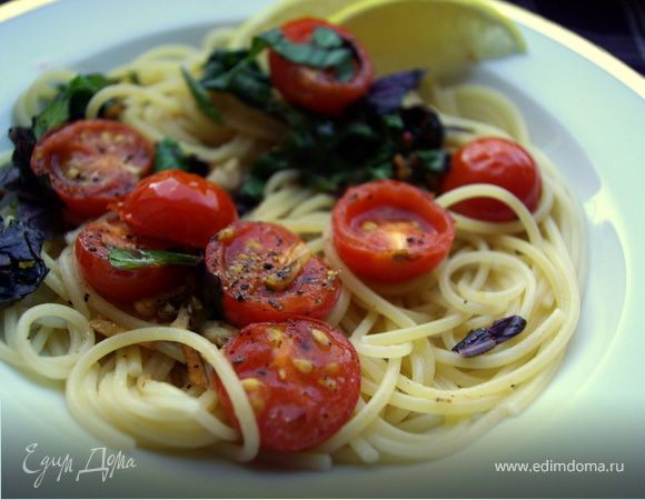 Паста с лимонно-чесночным соусом