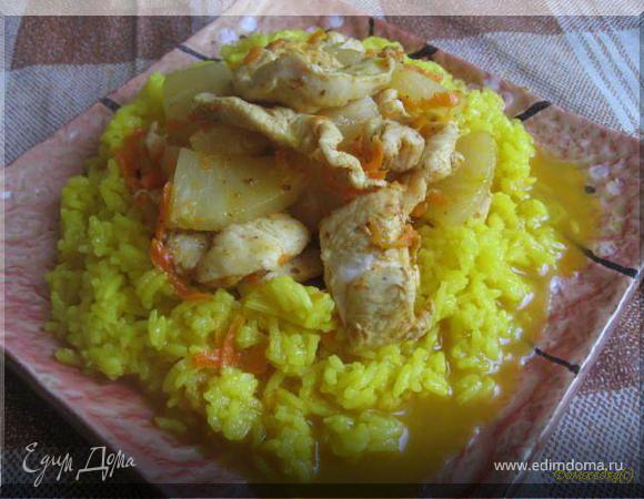 Курица с ананасами и рисом Курица с ананасами и рисом