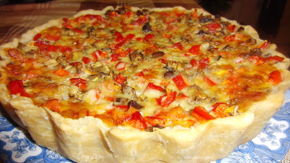 Киш с сыром и овощами