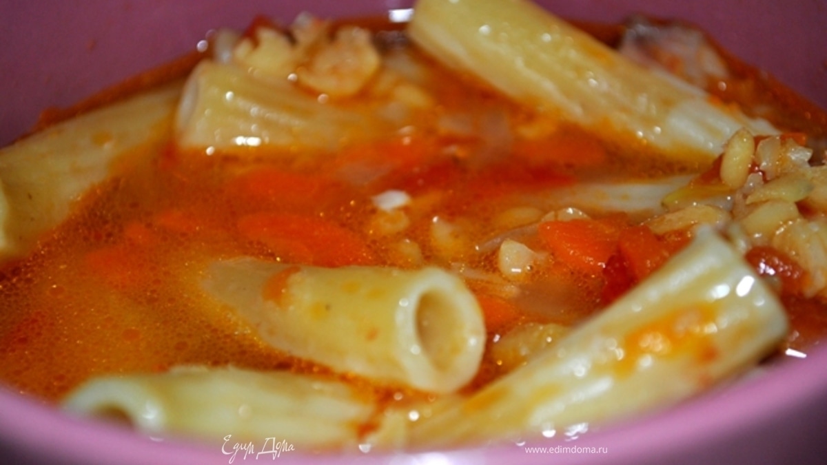 Гороховый суп с макаронами
