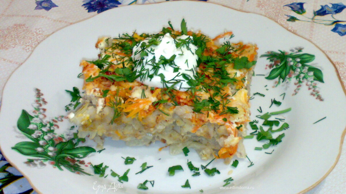 Запеканка из говядины с овощами