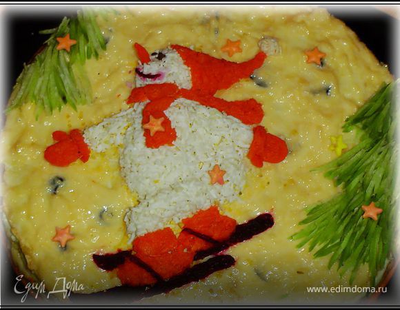 Закусочный торт "Снежные виражи"