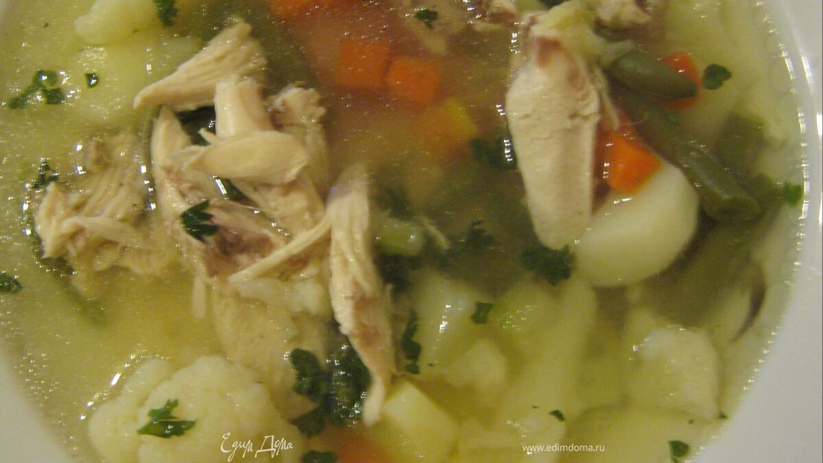 Супчик из вальдшнепа с овощами