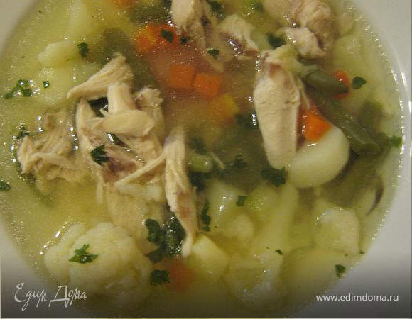 Супчик из вальдшнепа с овощами