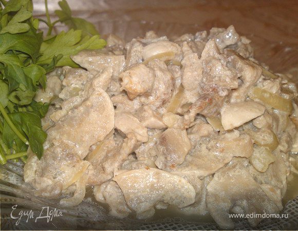 Бефстроганов с грибами Бефстроганов с грибами