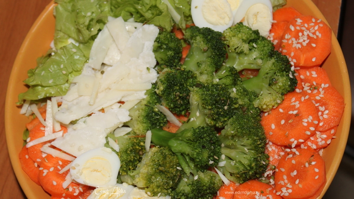 Морковное брокколи с твердым сыром
