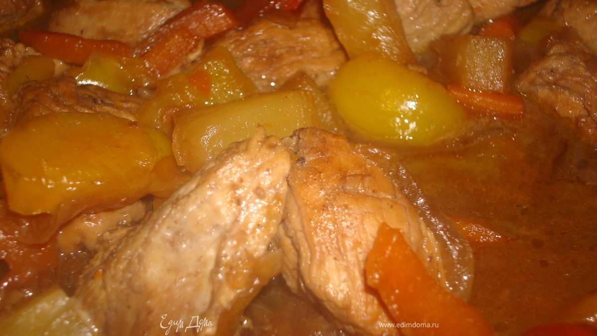 Индейка в кисло сладком соусе