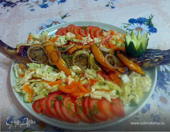 Щука фаршированная картофелем,чесноком и укропом Щука фаршированная картофелем,чесноком и укропом