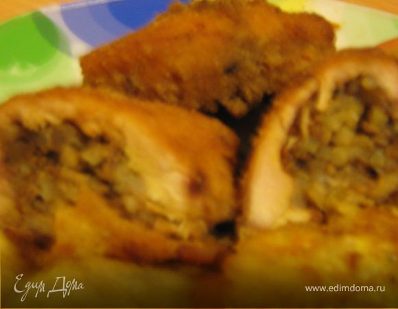 Крученики с опятами и рисом